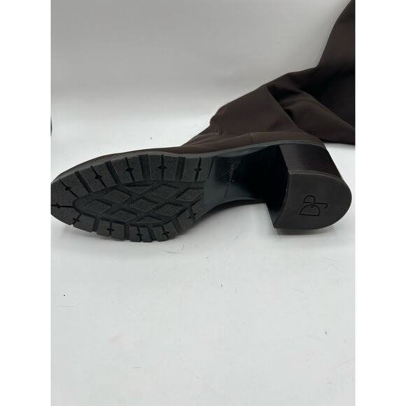 NEW DONALD J PLINER BROWN Crepe Elastic Dima-D Knee High Boots Sz. 9 M - Picture 5 of 6